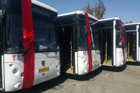 اضافه شدن ١۲ دستگاه اتوبوس مناسب سازی شده جدید ویژه معلولین به ناوگان حمل و نقل عمومی تربت حیدریه