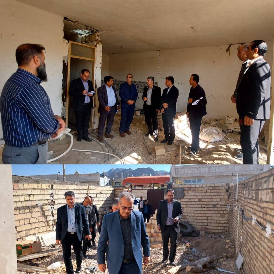 بازدید مدیرکل بهزیستی خراسان جنوبی از پروژه مسکن در حال ساخت جامعه هدف بهزیستی شهرستان قاینات