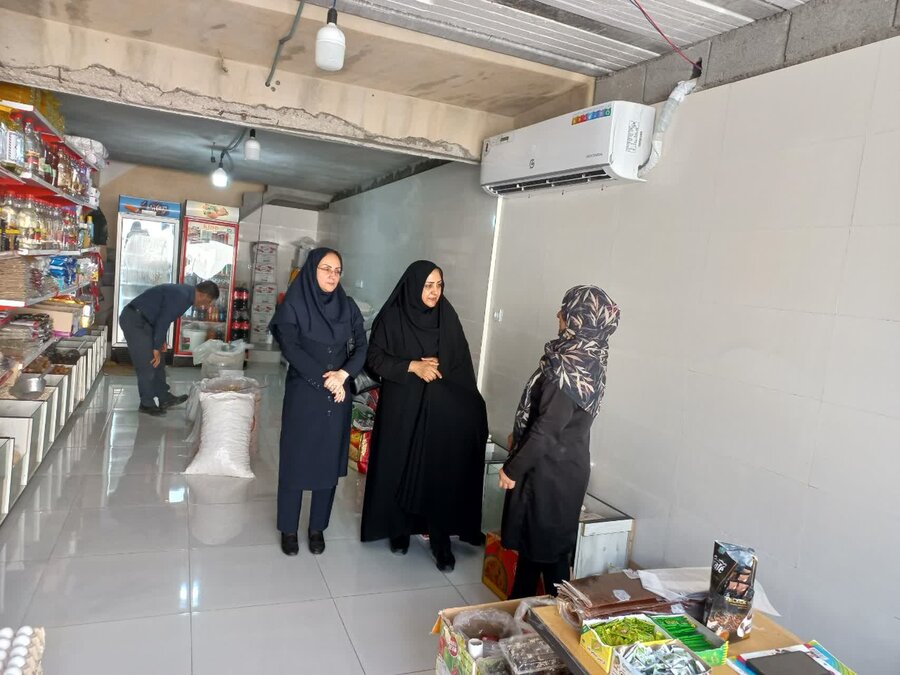بازدید معاون امور اجتماعی بهزیستی بوشهر از طرح های اشتغالزایی زنان سرپرست خانوار در شهرستان کنگان