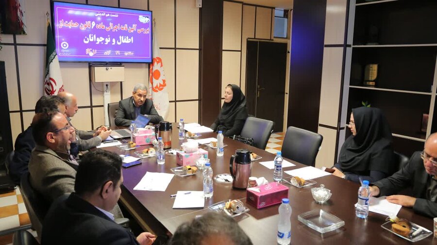 جلسه هم اندیشی دستگاه های مجری آیین نامه (ماده ۶ قانون حمایت از اطفال و نوجوانان)