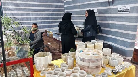 گزارش تصویری| غرفه صنایع سنگ چمران در نمایشگاه توانمندی های آذرشهر