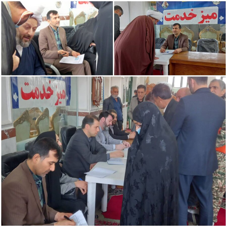 حضور روسای شهرستانهای بهزیستی استان در نماز جمعه به مناسبت هفته معلولین