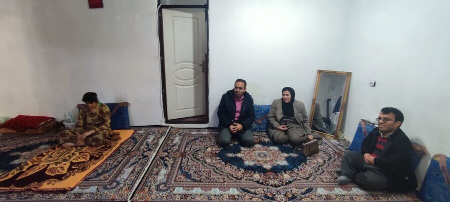 بازدید از منزل مددجویان تحت پوشش اداره بهزیستی شهرستان دیواندره