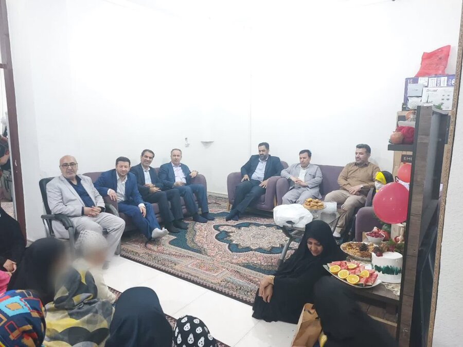 حضور رییس کل دادگستری استان بوشهر در مرکز دختر شبه خانواده بهزیستی در شب یلدا