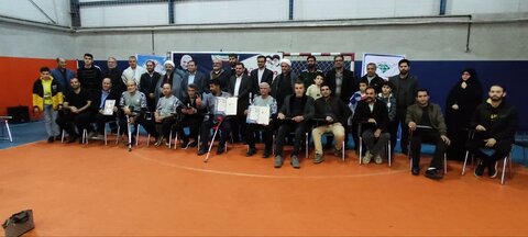برگزاری مسابقه والیبال نشسته معلولین و جانبازان در شهرستان شوط