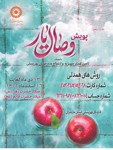 طرح ملی پویش " وصال یار " در استان مازندران برگزار می شود 