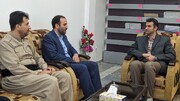 دیدار مدیرکل بهزیستی استان با دو مسئول در شهرستان ثلاث باباجانی