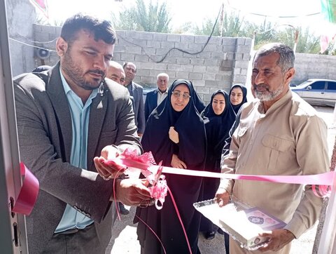 دشتستان| افتتاح یک  باب منزل مسکونی ویژه مددجویان بهزیستی در روستای هلپه ای شهرستان دشتستان