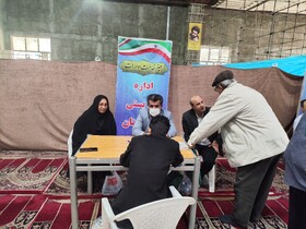 حضورمدیر کل بهزیستی خوزستان در میزخدمت مصلای اهواز