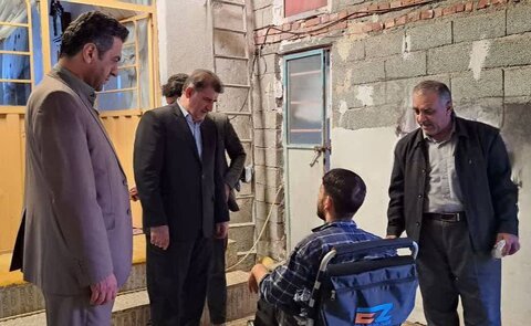 دیدار فرماندار شهرستان اشنویه با معلول تحت پوشش بهزیستی اشنویه