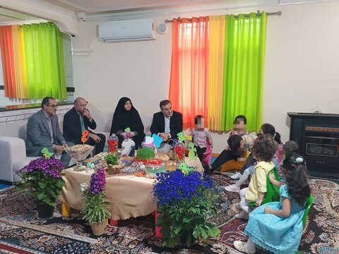 دیدار نوروزی استاندار مازندران با فرزندان مقیم مرکز شبه خانواده آل طاها شهرستان نکا