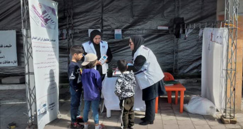 ساوجبلاغ | بازدید از غرفه اورژانس اجتماعی در ایستگاه نوروزی شهر هشتگرد