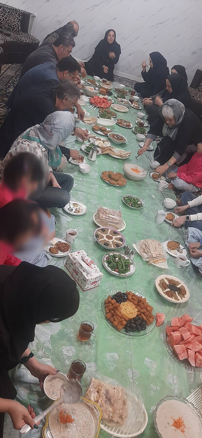افطار سرپرست بهزیستی گیلان همراه با فرزندان خانه شبانه روزی آدینا در شهرستان رشت