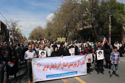 گزارش تصویری / حضور پرشور مدیران ، کارکنان ستادی و شهرستانی بهزیستی سراسر استان در راهپیمایی با شکوه روز قدس