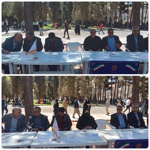 برپایی میز خدمت اداره کل بهزیستی استان در حاشیه راهپیمایی روز جهانی قدس