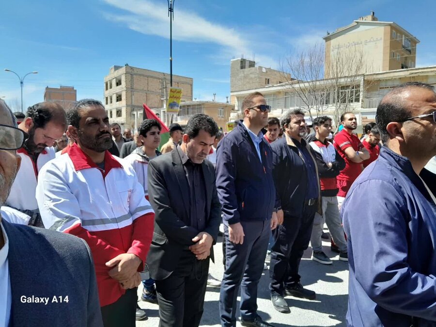 فیروزکوه | حضور رئیس و کارکنان بهزیستی در راهپیمایی روز قدس