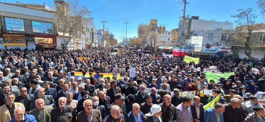 گزارش تصویری | حضور پرشور کارکنان بهزیستی  سراسر استان کردستان در راهپیمایی روز قدس