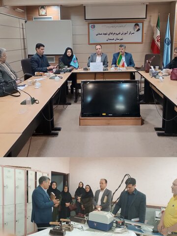 شهرستان همدان| جلسه مشترک بهزیستی شهرستان همدان با فنی و حرفه ای شهرستان