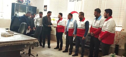 خرامه|دیدار رئیس و کارکنان اداره بهزیستی شهرستان خرامه با رییس و پرسنل جمعیت هلال احمر