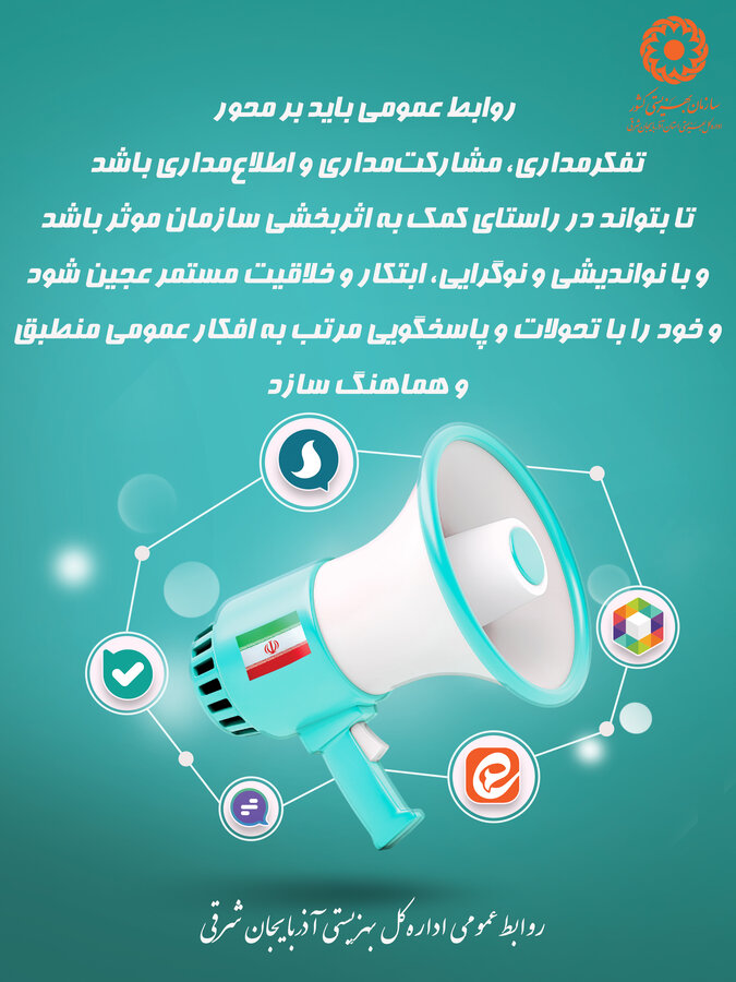 اینفوگرافی| روابط عمومی محور تفکر مداری، مشارکت مداری و اطلاع مداری