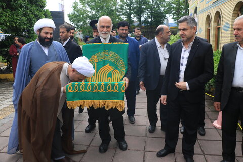 مراسم استقبال از کاروان خادمین آستان قدس رضوی(ع) به مناسبت دهه کرامت در اداره کل بهزیستی گیلان