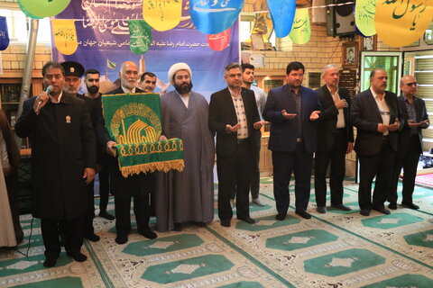 مراسم استقبال از کاروان خادمین آستان قدس رضوی(ع) به مناسبت دهه کرامت در اداره کل بهزیستی گیلان