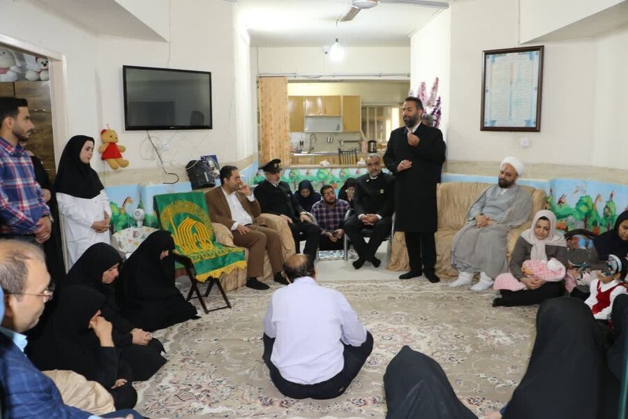 حضور خادمان آستان مقدس رضوی در مراکز شبه خانواده یزد