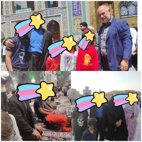 اعزام خانواده ۵ نفره تحت حمایت بهزیستی شهرستان سربیشه به سفر زیارتی مشهد مقدس