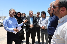 بازدید از پروژه‌های زمین واگذار شده مددجویان و مسکن درحال ساخت مددجویان بهزیستی شهرستان دیلم با حضور مدیر کل بهزیستی بوشهر