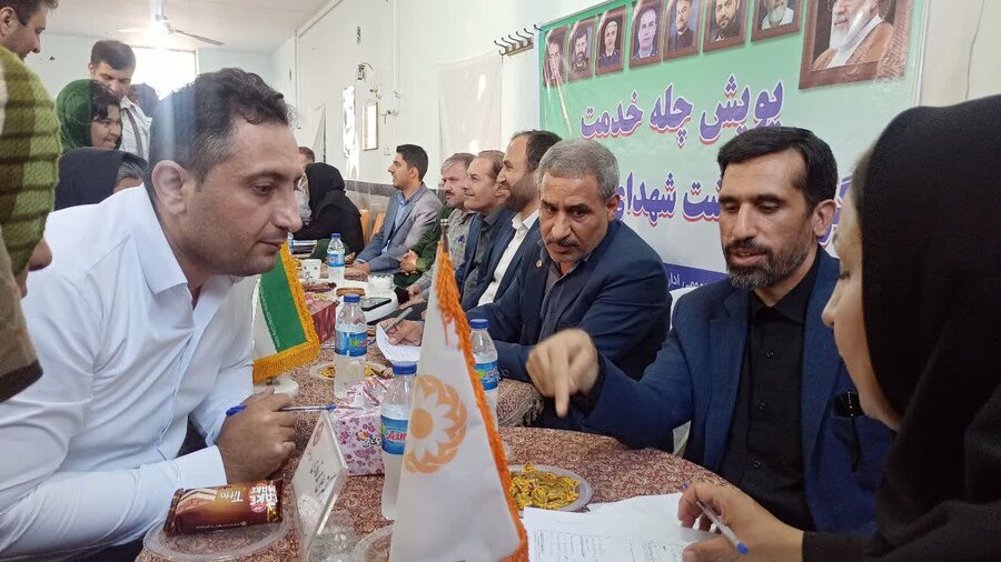 کامیاران| برپایی میز خدمت و ارتباطات مردمی با حضور رئیس سازمان بهزیستی کشور