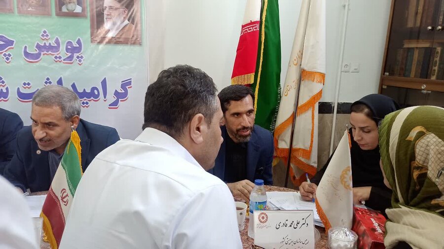 کامیاران| برپایی میز خدمت و ارتباطات مردمی با حضور رئیس سازمان بهزیستی کشور