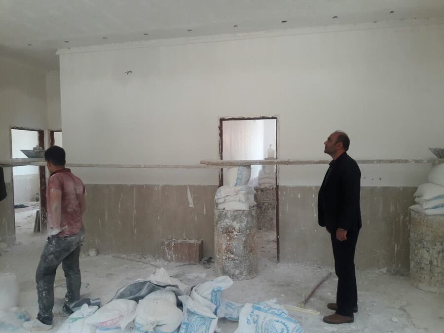 گزارش تصویری/ بازدید مدیران بهزیستی قم از مراحل ساخت خانه مهر رضوان2