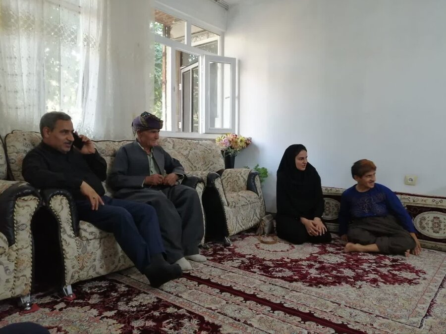 مریوان | بازدید مدیرکل بهزیستی کردستان از منازل جامعه هدف