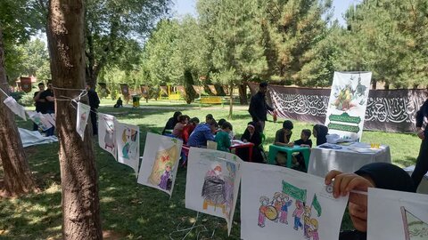 ساوجبلاغ | ایستگاه و نمایشگاه نقاشی کودکان در ساوجبلاغ برپا شد