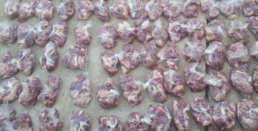 پویش نذر حسینی با تهیه گوشت قربانی و غذای گرم توسط موسسه خیریه امیر المومنین (ع) در بهزیستی شاهین دژ