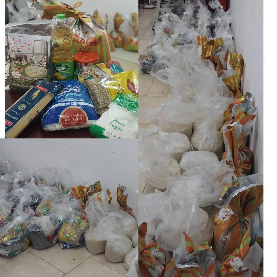 لاهیجان | توزیع بسته های غذایی بین مددجویان بهزیستی در شهرستان لاهیجان