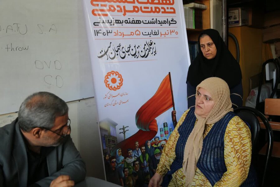 میز خدمت و ملاقات مردمی مدیرکل بهزیستی کردستان در ناحیه منفصل شهری ننله