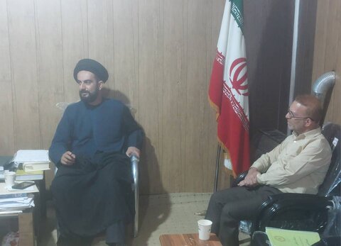 سپیدان | دیدار سرپرست و کارمندان بهزیستی با امام جمعه شهرستان سپیدان در اولین روز هفته بهزیستی