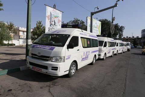 مانور خودروهای اورژانس اجتماعی در قزوین برگزار شد