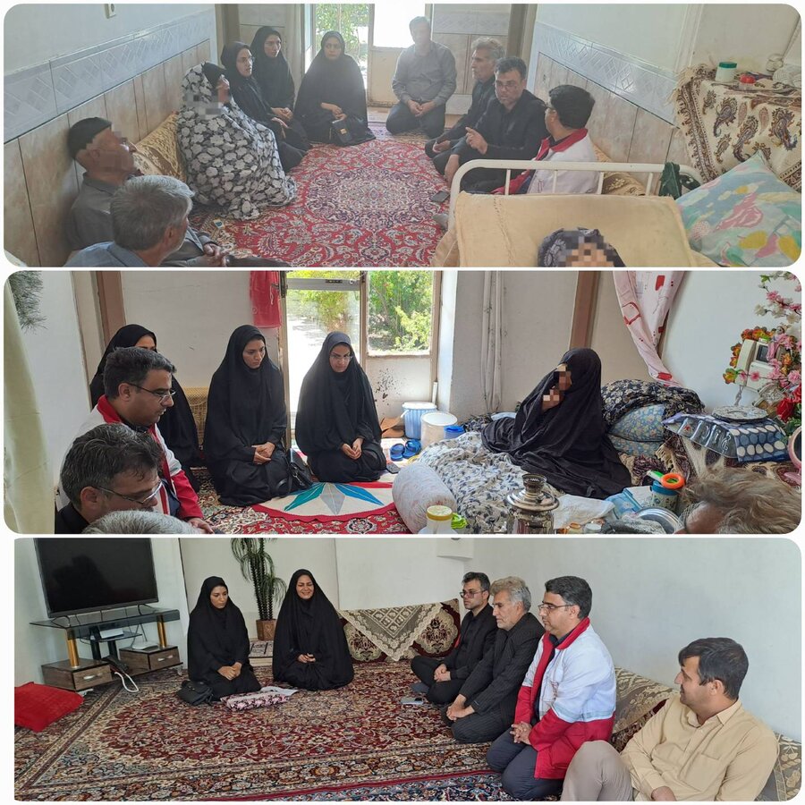 رئیس اداره‌ بهزیستی و رئیس جمعیت هلال احمر شهرستان فردوس خانواده های تحت حمایت بازدید کردند