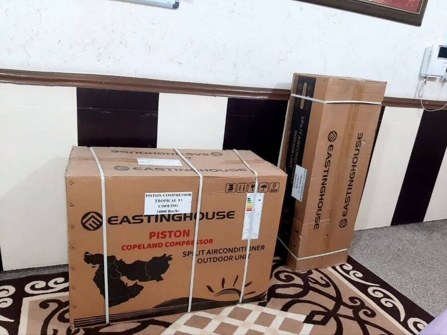 اهدای پنج دستگاه کولر به شیرخوارگاه فتح المبین بهزیستی خوزستان