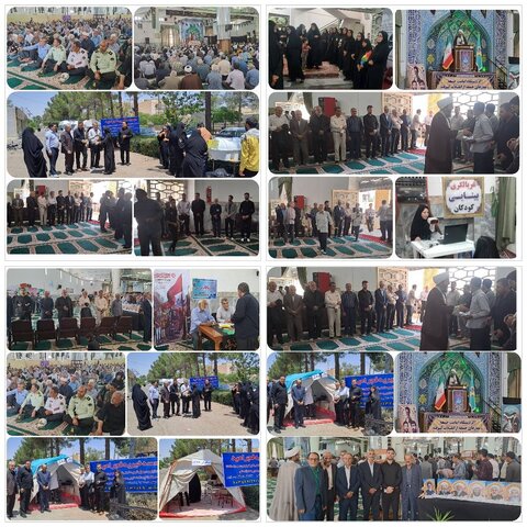 برپایی ایستگاه سلامت در حاشیه مراسم عبادی سیاسی مصلی نمازجمعه شهرستان فردوس