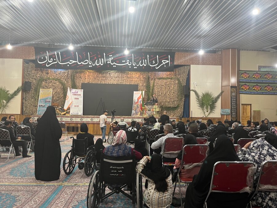 پیشوا | برگزاری مراسم زیارت عاشورا باحضور معلولین ومددجویان