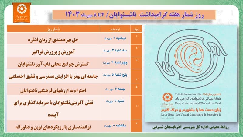 اینفوگرافی| روز شمار گرامی داشت هفته جهانی ناشنوایان