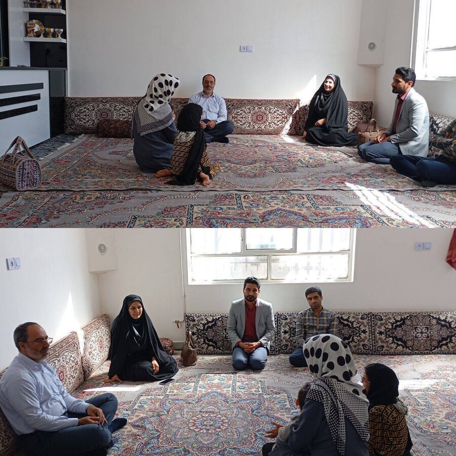 فرماندار و رئیس اداره بهزیستی شهرستان سربیشه از خانواده دو معلول تحت حمایت بهزیستی بازدید کردند