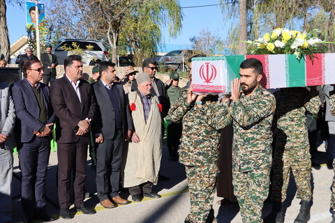 استقبال باشکوه مسئولان و شهروندان کهگیلویه و بویراحمد از پنج شهید گمنام هشت سال دفاع مقدس