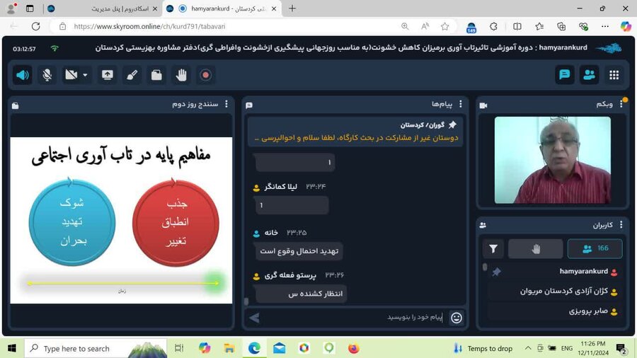 دوره آموزشی تاثیر تاب آوری بر کاهش میزان خشونت