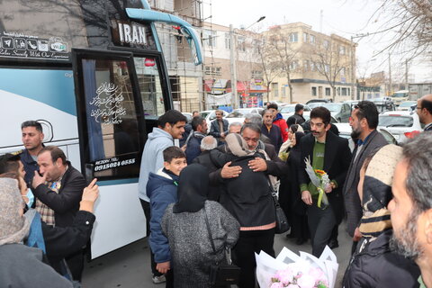 گزارش تصویری ا مراسم استقبال  تعداد ۸۸ نفر از افراد دارای معلولیت و مددجویان تحت پوشش بهزیستی استان مرکزی زائرین کربلای معلی