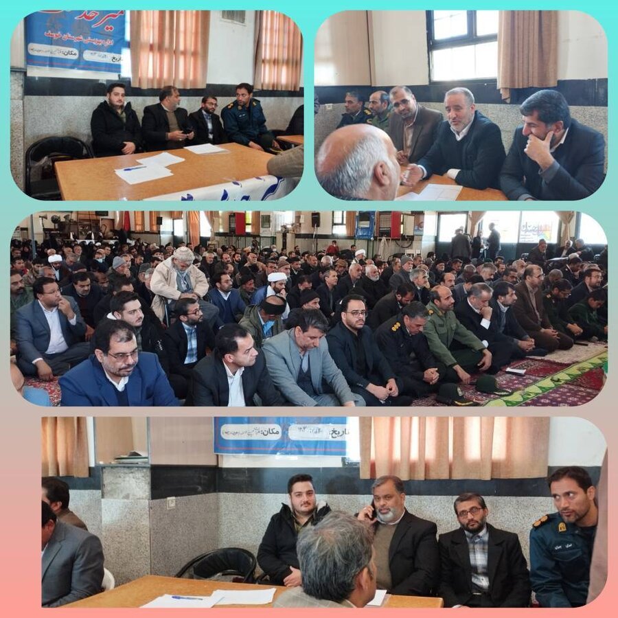 برپایی میز خدمت اداره بهزیستی شهرستان خوسف،در محل هیأت حسینی 