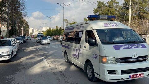 گزارش تصویری|حرکت نمادین خودروهای امدادرسان در فارس